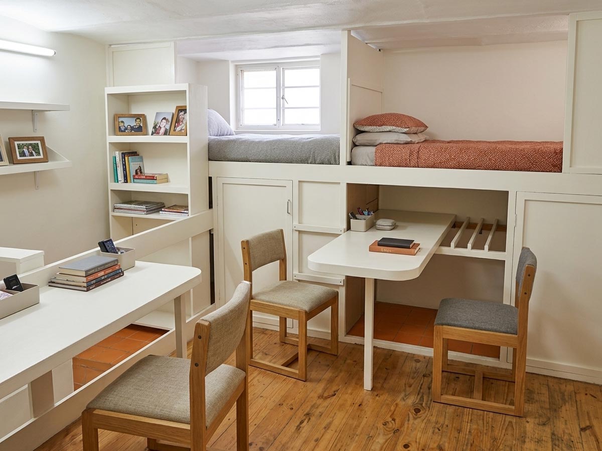 Habitación cuádruple de la Residencia Universitaria 2335