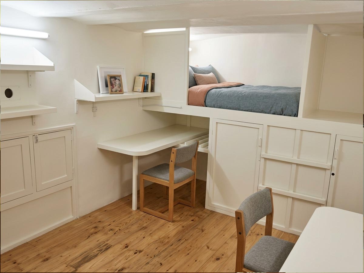 Habitación doble de la Residencia Universitaria 2335